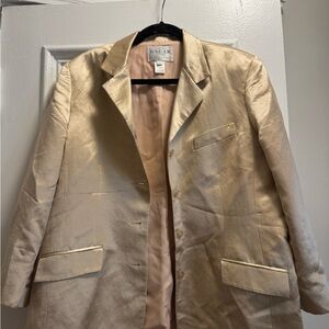 Women's Cream/Gold Blazer, Skirt Set